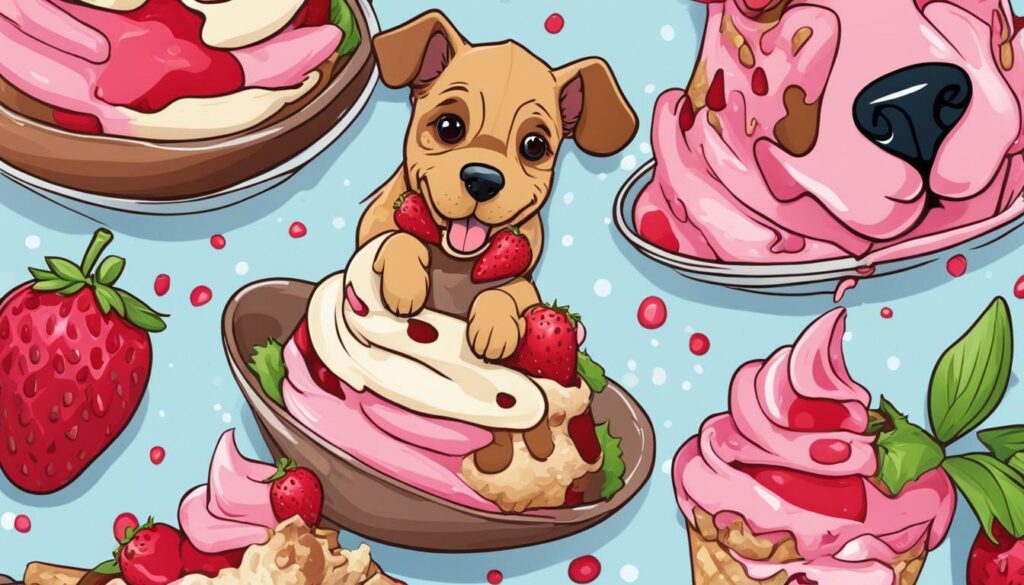 Can doges eat strawberry ice cream? 