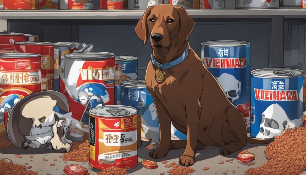 dog and vienna sausages